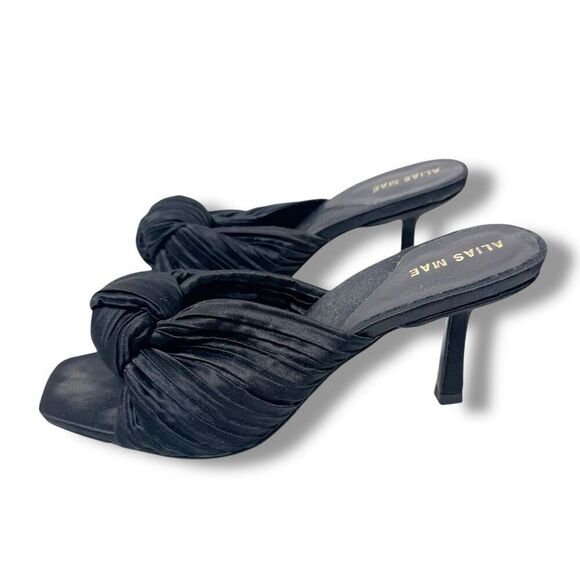ALIAS MAE Women’s Elegant Black- Lia Knotted Heeled Sandals Size 40 - Picture 4 of 8